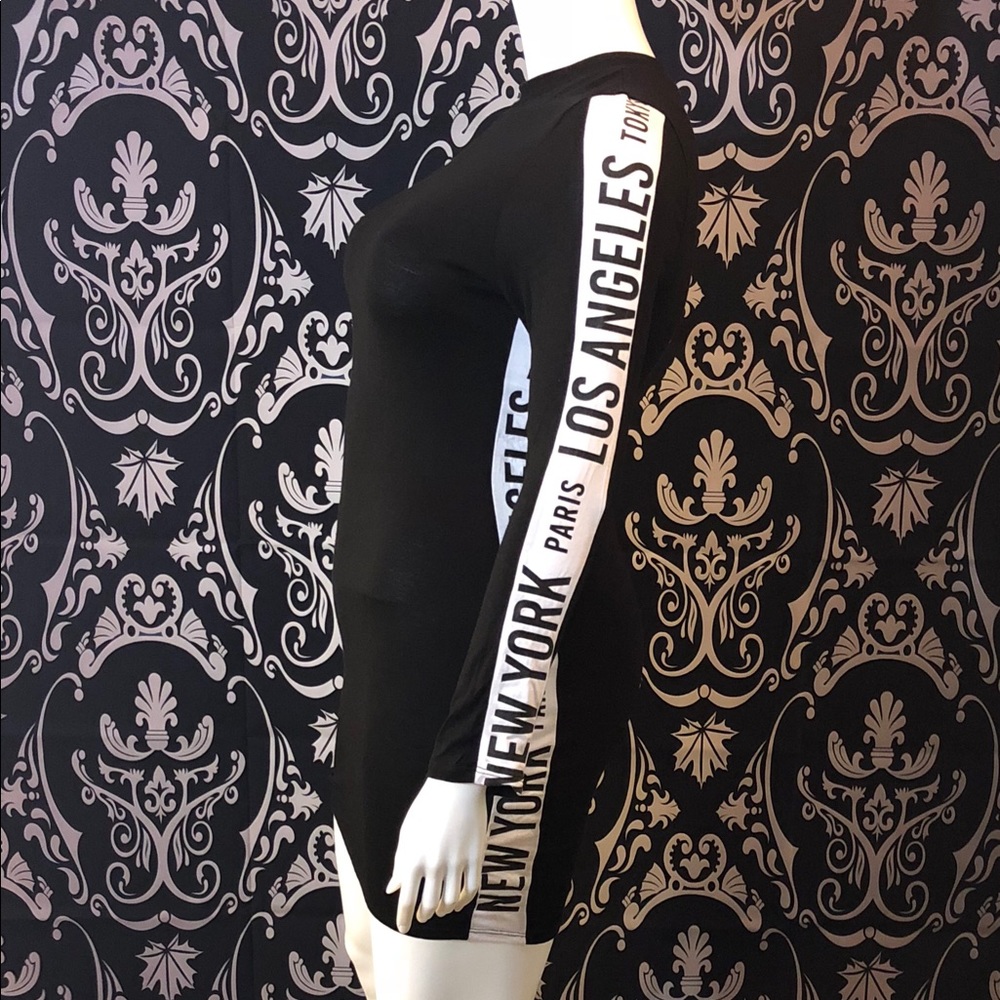 Plus Size Sporty Long Sleeve Dress